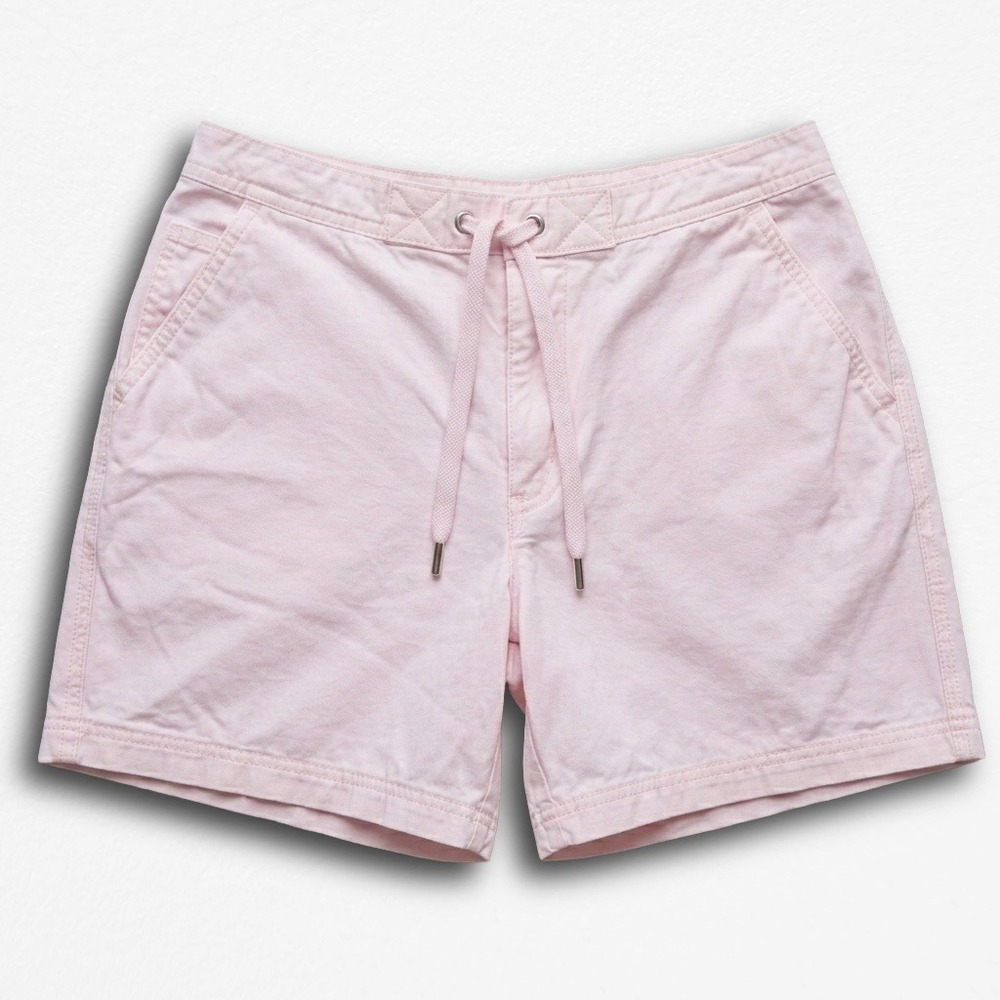 Vintage Op Ocean Pacific Baby Pink Thick Cotton Y2K Shorts Women 9/10 Drawstring